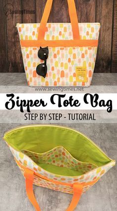 Travel in Style with This DIY💖Zipper Tote Bag Tutorial Beach Tote Bags Diy, Zippered Tote Bag Pattern, Zippered Tote Bag Tutorial, Denim Recycle, Quilted Bag Patterns, Tote Bag Sewing, Button Projects, Sewing Corner, Diy Sy