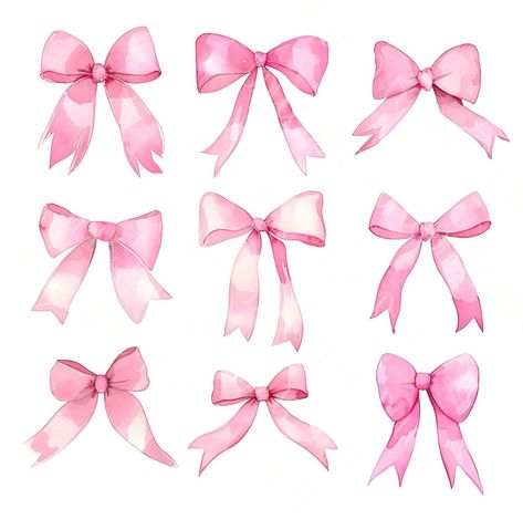 Bowtie Drawing, Bows Illustration, Baby Pink Bow, Pink Bowtie, Pink Clipart, Coquette Design, Bow Clipart, Bows Pink, Bow Wallpaper