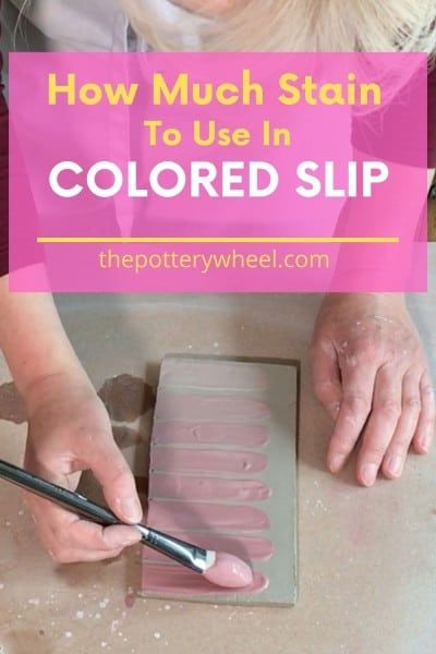 How Much Stain to Use in Colored Slip? – Making a Test Tile