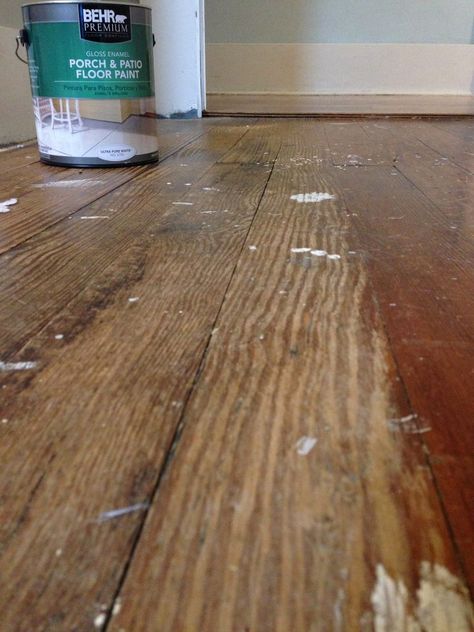 Flooring Paint Ideas, Painted Plank Floors, White Wash Floors Diy, Painted Wood Bathroom Floor, Painted Floors Wood Old Houses, Painted Cottage Floors, Painting Floors Wood, Paint Hardwood Floors Diy, Painted Wood Kitchen Floor