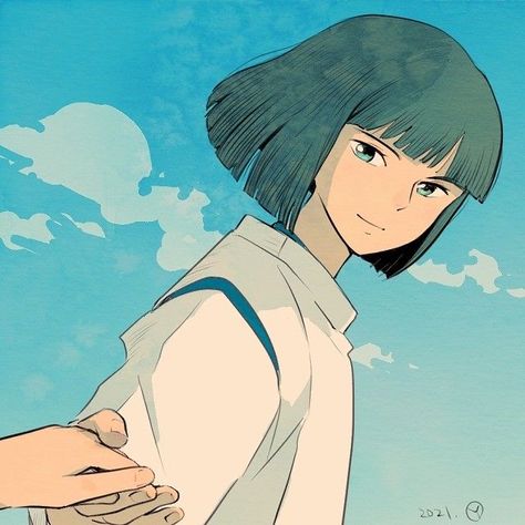 Ghibli Wallpaper, 하울의 움직이는 성, Chihiro Y Haku, Studio Ghibli Characters, Drawing Tutorial Face, Studio Ghibli Movies, Studio Ghibli Art, Ghibli Art, Ghibli Movies