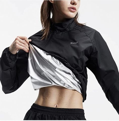 Accelerated Sweat and Reduce Weight: the sweat jacket for women applied the exclusive skin-friendly heat-silver polymer fabric, it can increase metabolism and exercise effect. Gym Black Women, Improving Metabolism, Sauna Waist Trainer, Workout Sweat, Sweat Suits, Sauna Suit, Sweat Suit, Boxing Gym, Suit For Men