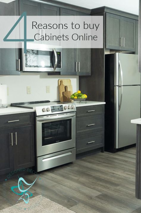 buying kitchen cabinets online- 4 reasons to save time and money- DesignedDecor Buy Kitchen Cabinets, Cheap Kitchen Cabinets, Kitchen Decor Inspiration, Online Kitchen Cabinets, Real Kitchen, Kitchen Cabinets Makeover, Cheap Kitchen, Upper Cabinets, Kitchen Style