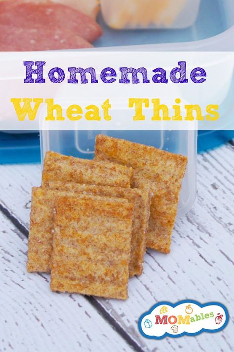 Snack Crackers, Wheat Thins, Homemade Pantry, Homemade Crackers, Cracker Recipes, Homemade Snacks, Favorite Snack, Snack Time, Sweet And Salty