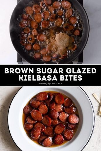 Keilbasa Recipes Glazed, Brown Sugar Kielbasa Crockpot, Kielbasa Bites Crockpot, Crockpot Kielbasa Appetizer, Keilbasa Recipes Appetizers, Appetizer Recipes Kilbasa, Kielbasa Appetizers For Party, British Finger Food, Brown Sugar Kielbasa Bites