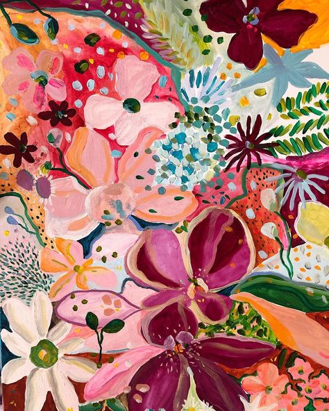 Alexandra Strong on Instagram: “MASSIVE 1220x1828mm work in progress” Floral Desing, Patterns Flowers, Shibori Print, Shibori Pattern, Tropical Patterns, Fabric Print Design, Large Scale Floral, Wallpaper Abstract, Abstract Landscape Painting