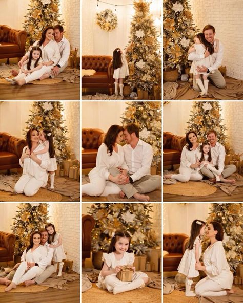 Christmas Family Studio Photoshoot, Christmas Family Poses, Christmas Portraits Family, Christmas Family Photoshoot Studio, Christmas Studio Photography, Christmas Family Photoshoot Ideas, Christmas Photoshoot Ideas Family, Natal Boho, Christmas Photography Family