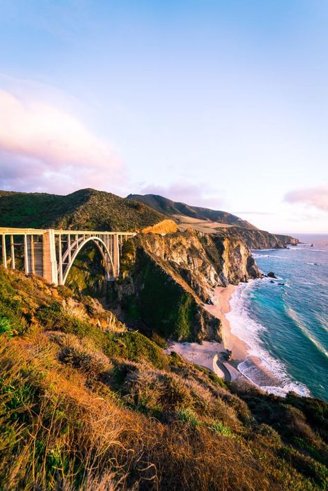 Big Sur, California is a wonderful place to spend a few days driving down the west coast. Check out this Ultimate Guide to Planning a Big Sur Road Trip and pack a bag! // BIxby Bridge Motivation Pic, Big Sur Coastline, Bixby Bridge, Best Places To Vacation, Lassen Volcanic National Park, Big Sur California, View Wallpaper, Little Family, Outdoor Photos