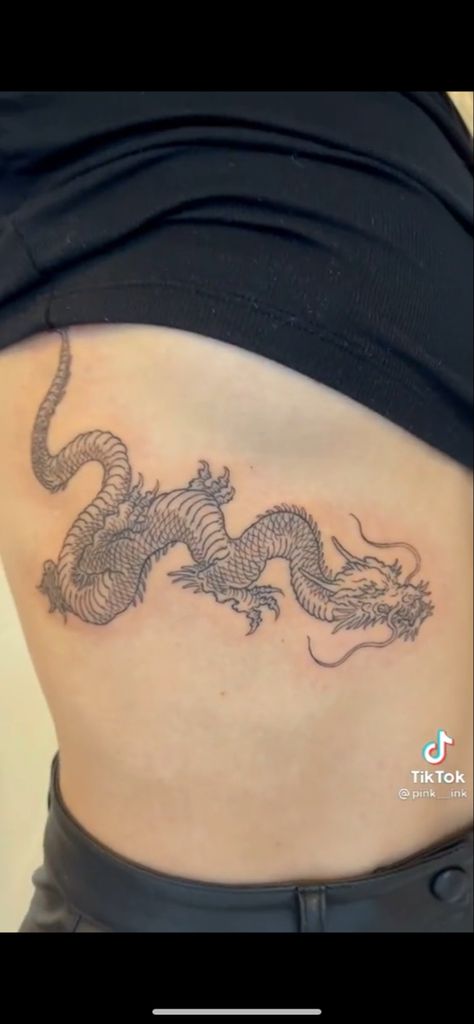 Dragon Tattoo For Women Ribcage, Dragon Side Rib Tattoo, Dragon Tattoo Rib, Dragon Ribcage Tattoo, Chinese Dragon Rib Tattoo, Rib Cage Dragon Tattoo, Dragon Tattoo Ribcage, Dragon Tattoo For Women Side Rib, Tattoo For Side Rib Cage Women