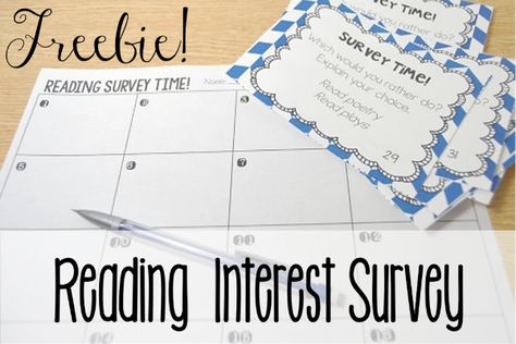 How to Get Upper Elementary Students Excited to Read Reading Interest Survey, Reading Survey, Free Math Centers, Interest Survey, Jennifer Findley, Student Survey, Reflection Activities, Leo Lionni, Partner Reading