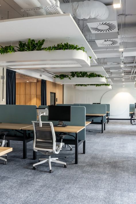 OLX Group Poznan (Poland) Coworking Office Design, Open Office Layout, Office Layout Plan, Group Office, Work In Silence, Gaming Area, Poznan Poland, Creative Room, Coworking Office