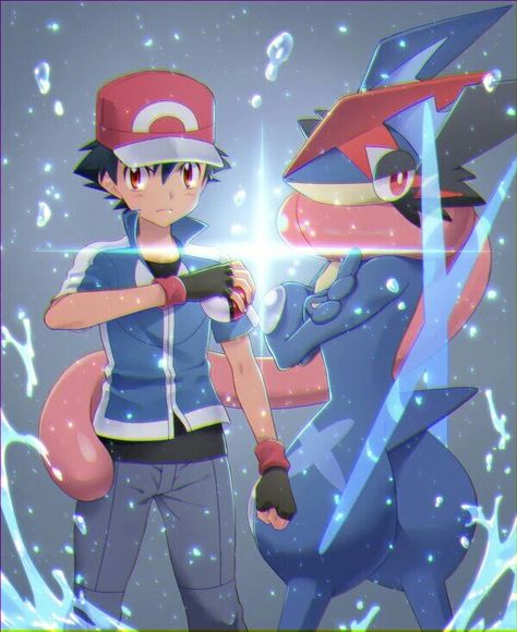 Ash Ketchum and his Greninja ^.^ ♡ I give good credit to whoever made this Satoshi Pokemon, Pokemon Ash Ketchum, Deadpool Pikachu, Pokemon Kalos, Pokemon Ash And Serena, Mega Pokemon, Cool Pokemon Wallpapers, Ash Pokemon, Pokemon Wallpaper