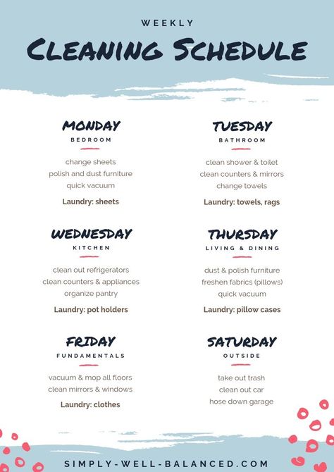 Are you a working mom? Then you need this printable cleaning schedule that is easy to follow. This realistic weekly cleaning schedule for working moms will help you to keep your house clean and tidy without a ton of effort. #cleanhouse #cleaningschedule #tidyup Organisation, Realistic Cleaning Schedule, Working Mom Cleaning Schedule, Easy Cleaning Schedule, Cleaning Plan, Housekeeping Schedule, Clean Clutter, Goals Printable, Hygge Living