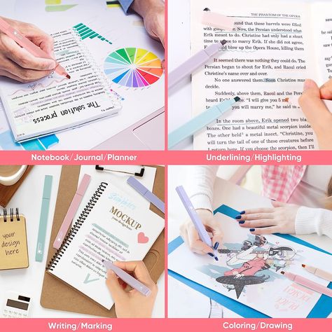 Cute Asthetic Highlighters available ! 🥰 -water based ink -easy to use Cute Highlighters, Pastel Highlighters, Pastel Highlighter, Highlighter Set, Stationary Supplies, Work Anniversary, Highlighter Pen, Colorful Aesthetic, Stationary School