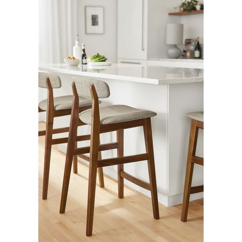 Mid Century Modern Counter Stools, Kitchen Counter Stools With Backs, Countertop Stools, Vermont Kitchen, Circular Kitchen Table, Transitional Counter Stools, Dinning Furniture, Timeless Dining Room, Cnc Products