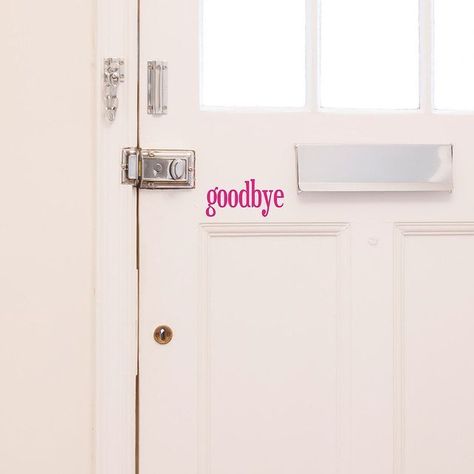 Door stickers by Nutmeg studio. Welcome your guest with these fun door stickers, Ciao Bella 👋 One for outside and one for inside. How cool do these door decals look? Miss You Already, Door Sticker, Farmhouse Ideas, Cricut Craft, Door Stickers, Landscaping Design, Door Color, New Wall, You Smile