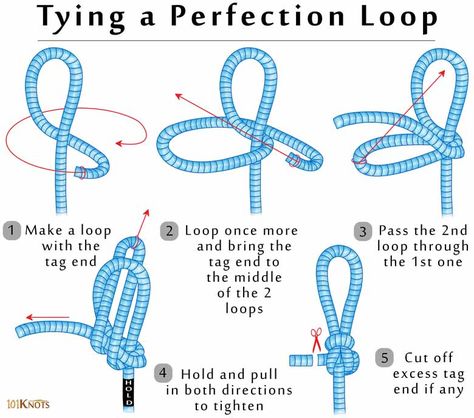 How to Tie a Perfection Loop Knot Tying Instructions, How To Tie A Knot, Fly Fishing Knots, Fishing Hook Knots, 1000 Lifehacks, Hook Knot, Camping Knots, Loop Knot, Survival Knots