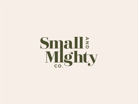 Small And Mighty Co Branding Main Logo identity serif simple modern typography logotype lettering brand identity logo design design branding logo Co Logo Design, Great Logo Design, Desain Ux, Typographie Logo, Logos Photography, Co Branding, Type Logo, Inspiration Logo Design, Co Logo