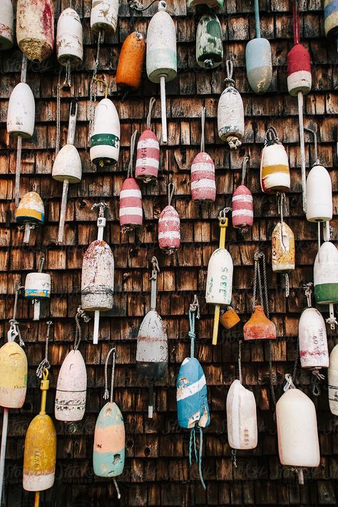 Buoy Decor Ideas, Buoys Art, Bristol Maine, Buoy Decor, Lobster Buoys, Lobster Shack, Fishing Shack, Lobster Boat, Maine New England