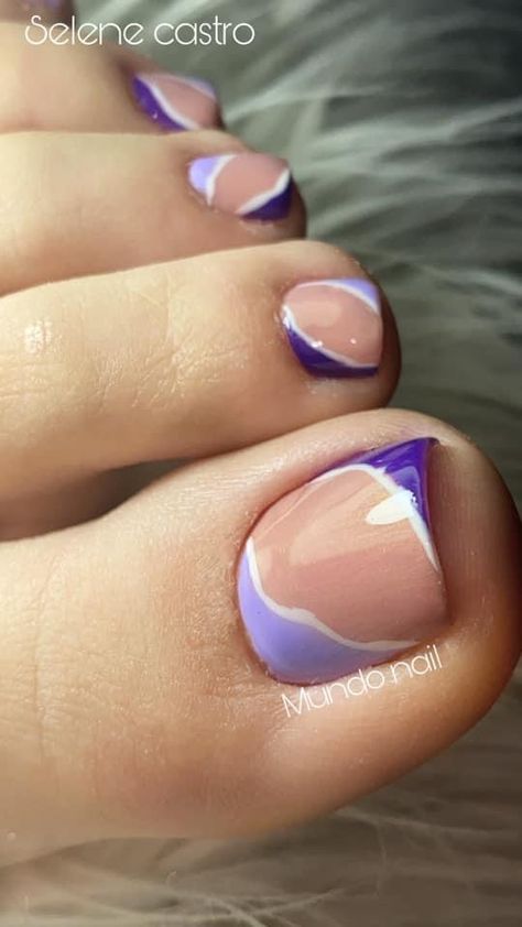 Purple Nails Pedicure, Purple Pedicure Ideas Toenails, Toe Nail Designs Purple, Purple Toe Nail Designs, Gel Pedicure Designs, Acrylic Nail Spring, Toes Nails Colors, Toes Nails Ideas, Spring Nail 2023