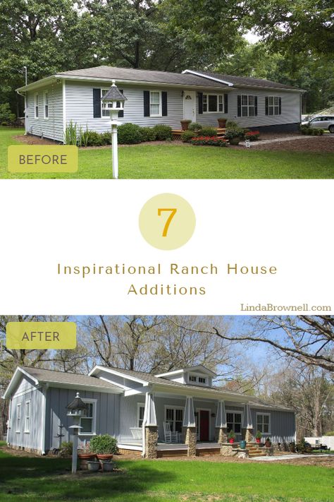 7 Ranch House Additions Before and After Inspirations + Some Basic Information You Must Know – JimenezPhoto Ranch Home With Addition, Ranch Exterior Remodel Before And After, Extending House Before And After, Addition Off Back Of Ranch House, Additions To A Ranch Style Home, Small Ranch Addition Ideas, Adding Onto Ranch Style House, Additions To Ranch Style House, Additions On Ranch Style Homes