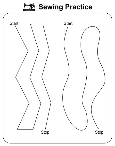 Printable Sewing Practice Sheets Sewing Lines Practice, Practice Sewing Sheets Free Printable, Sewing Machine Practice Sheets, Sewing Practice Sheets Free Printable, Sewing Exercises, Sewing Worksheets, Sewing Practice Sheets, Cognitive Worksheets, Sewing Practice