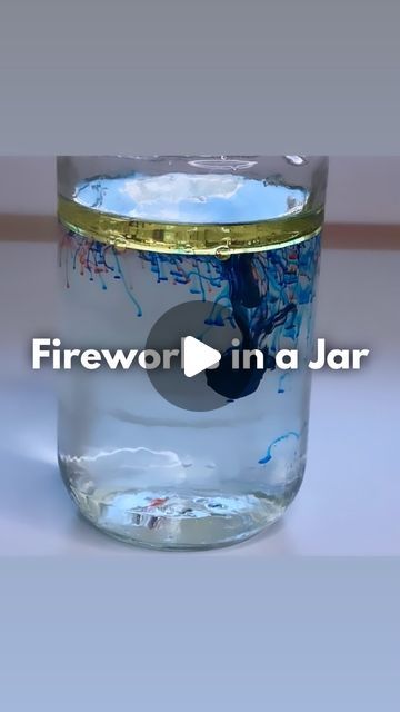 Whitney Berg | Activities for Kids 💕 on Instagram: "FIREWORKS IN A JAR 🎆🫙🎉

Here’s what you’ll need 👇
▪️mason jar
▪️water 
▪️oil
▪️food coloring 
▪️fork 

Steps: 👇
1️⃣ Put some water in a mason jar (about 3/4 full) 
2️⃣ In a separate container, add a little bit of oil 
3️⃣ Add a few drops of food coloring 
4️⃣ Break the food coloring drops apart with the fork 
5️⃣ Add the oil & food coloring to the water and watch the fireworks drop down! 🎉

Follow @wingitwithwhit for more magic & fun activity ideas for kids! 

Science activity, stem activity, Fourth of July activity, oil and water, activity for kids, stem for kids, fireworks" Water Activity For Kids, Fireworks In A Jar, Activity Ideas For Kids, Water Activity, Stem Activity, Science Activity, Kids Science, Oil And Water, Stem For Kids