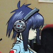 Gorillaz Icons, Noodle Gorillaz, Gorillaz Noodle, Gorillaz Art, Gorillaz, Profile Pics, Blue Hair, Blur, Profile Pictures