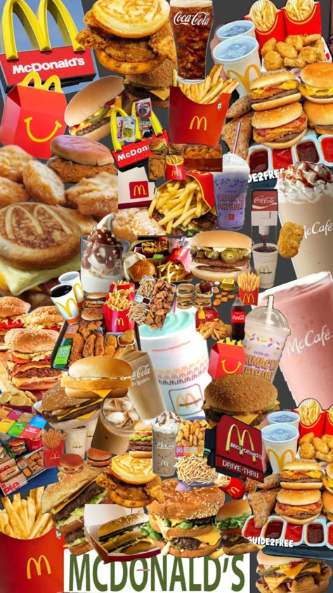 Mcdonald's Fake Story, Fast Food Pics, Good Fast Food Places, Fast Food Wallpaper, Mcdonalds Wallpaper, Fast Food Pictures, Junk Food Snacks Aesthetic, Eggnog Shake, Good Fast Food