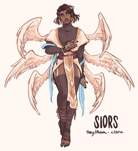 hello, darling. (new character for funsies… siors, an aasimar light...) Monk Oc Dnd, Archangel Character Design, Male Aasimar Character Design, Aasimar Artificer, Aasimar Wings, Cleric Character Design Male, Aasimar Rogue, Dnd Gods Concept Art, Aasimar Dnd Male