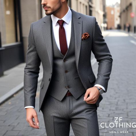 Charcoal Suit Wedding, Pant Coat For Men, 3 Piece Suit Men Wedding, Suits For Men Stylish, Coat Pant For Men, Wedding Suits Men Grey, 3 Piece Suit Men, Groom Wedding Suit, Suit For Men Wedding