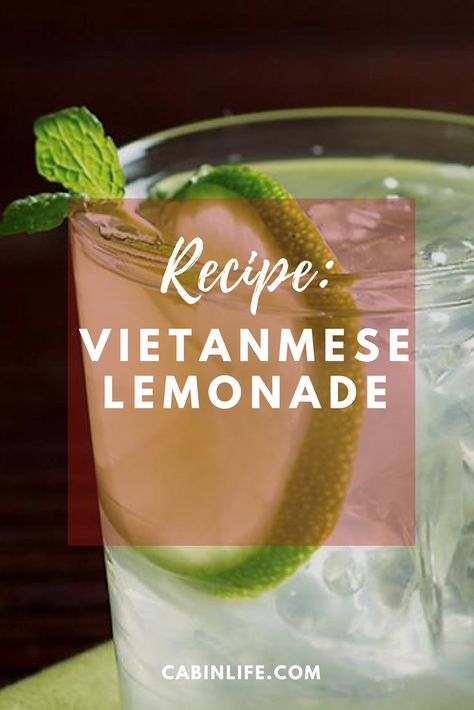 A regular on Vietnamese menus, this limeade is sure to leave you feeling refreshed. The small amount of salt in it helps balance the sweetness. Vietnamese Drink Recipes, Vietnamese Lemonade, Vietnamese Limeade, Vietnamese Drinks, Cabin Recipes, Limeade Recipe, Dandy Lion, Dandelion Wine, World Thinking Day