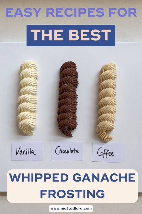 Whipped Ganache Recipes - this video shows you how to make vanilla ganache, chocolate ganache and coffee ganache. They are easy ganache recipes that make the perfect filling for macarons, or for brownies. Try these recipes for the best whipped ganache frosting! Filling For Macarons, Easy Ganache, Whipped Ganache Frosting, Ganache Recipe Easy, Ganache Recipe Frosting, Ganache Recipes, Coffee Ganache, Vanilla Ganache, Whipped Chocolate Ganache