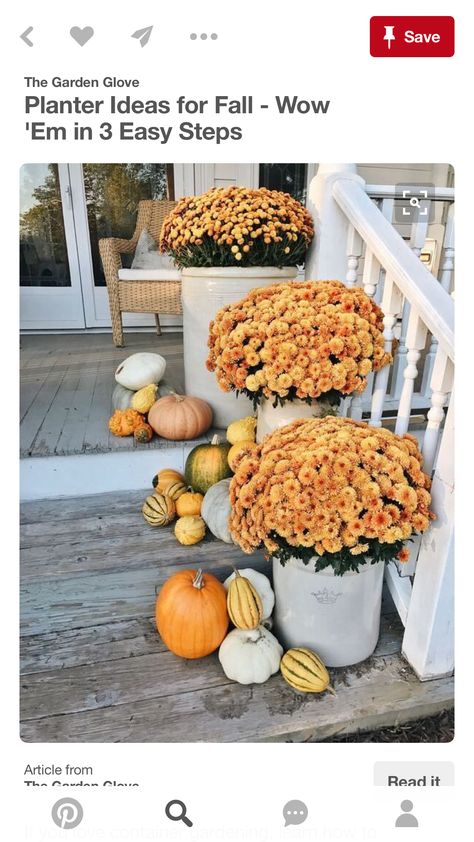 Fall Landscaping, Fall Garden Decor, Outside Fall Decor, Fall Containers, Fall Decor Inspiration, Fall Planters, Fall Front Porch Decor, Diy Outdoor Decor, Planter Ideas