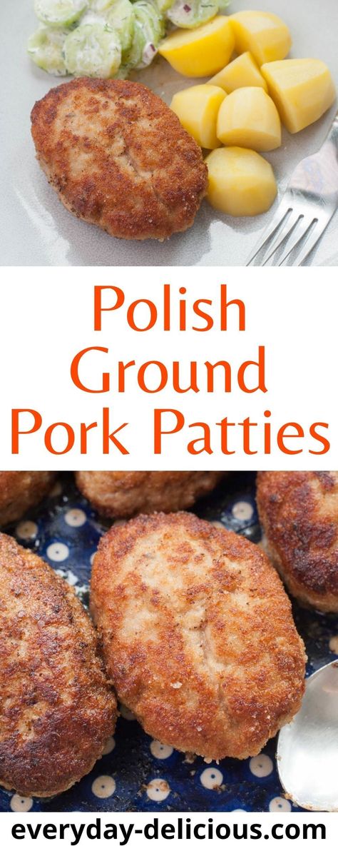 Ground Pork Patties With Gravy, Easy Polish Food Recipes, Polish Pork Recipes, Polish Hamburger Recipe, Mixed Ground Beef And Pork Recipes, Ground Polish Sausage Recipes, Polish Meat Recipes, Polish Pork Chops, Fresh Ground Pork Recipes