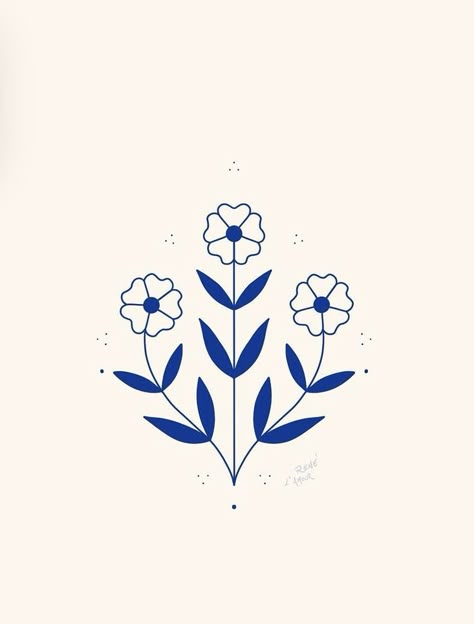 Symmetrical Flower Illustration, Ornamental Flowers Drawing, Nordic Flower Tattoo, Norwegian Folk Art Tattoo, Folk Art Flowers Tattoo, Scandinavian Tattoo For Women, Folk Flower Tattoo, Minimalistic Flower Tattoo, Mexican Flower Tattoo