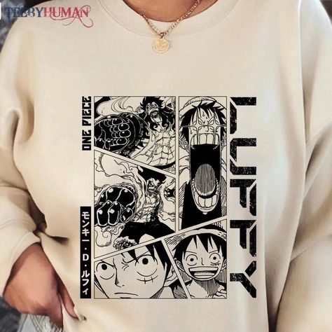 One Piece Clothes Anime, One Piece T Shirt Design, One Piece Tshirt Design, Anime T Shirt Design Ideas, Luffy T Shirt, One Piece Anime Shirt, One Piece Luffy Anime, One Piece Merch, One Piece Tshirt