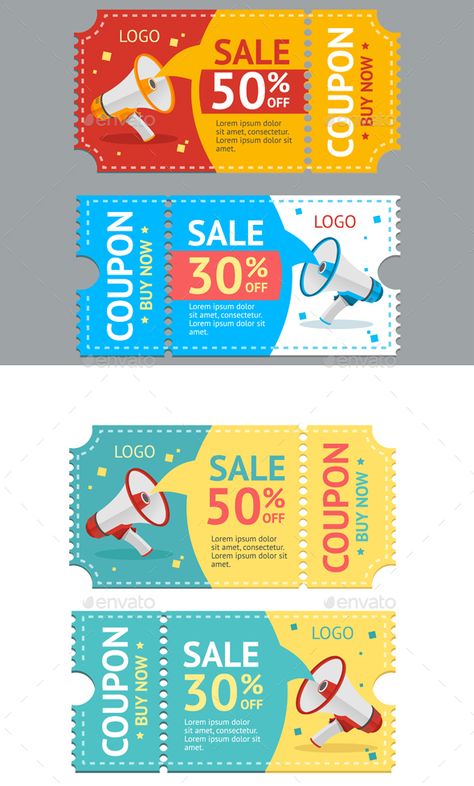 Best Coupon Sites, Dumbo Disney, Gift Voucher Design, Voucher Design, Discount Design, Sale Logo, Dm Design, Ticket Design, Coupon Template