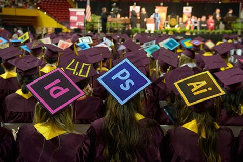 Graphic Design Graduation Cap Ideas, Graphic Design Cap Decoration, Graduation Cap Graphic Design, Graduation Cap Designs Graphic Design, Graphic Designer Graduation Cap, Graphic Design Grad Cap, Interior Design Graduation Cap, Architecture Graduation Cap, Graphic Design Graduation Cap