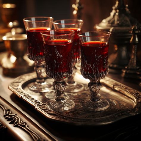 Vampire's Kiss 🍷Red as dusk, cold as night, 💋a sip brings a blood-curdling delight. 4oz Vodka 2oz Raspberry liqueur 2oz Cranberry juice Shake well, pour into blood-rimmed glasses. #HauntedSpirits #HappyFriday #Shots #mixology #vampire #vampires_kiss Vampire Blood, Vampire Club, Vampire Food, Vampire Restaurant, Vampiro Drink, Vampire Drink, Vampire Themed Alcohol Drinks, Vampire Inspired Drinks, Vampire Drinking Blood