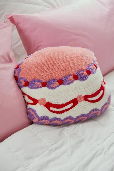 Home Décor | Apartment + Room Décor | Urban Outfitters Cake Pillow, Delish Cakes, Home Cake, Tufted Pillow, Urban Outfitters Home, Uo Home, Garden Pillows, Pink Fits, Pink Bedding