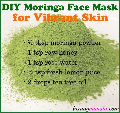 Treat your face to nourishing superfoods that are great for skin! Make a DIY moringa powder face mask for vibrant skin! Moringa is a superfood that has recently shot up to fame. However, it’s been consumed for years in Asia and Africa as a nutrient-rich food. Moringa powder is obtained from grinding up the leaves … Powder Face Mask, Skin Care Routine For Teens, Coffee Facial, Green Tea Face, Powder Face, Moringa Powder, Homemade Lotion, Home Remedies For Hair, Luscious Hair