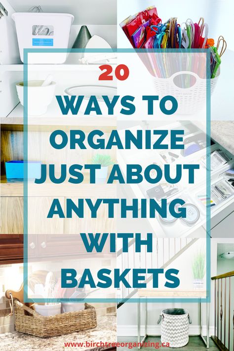 Organize With Baskets, How To Use Baskets Around The House, Visual Organization Ideas, Ladybug Organization, Organizing Categories, Organise Paperwork, Basket Organization Ideas, Uses For Baskets, Organizing Goals