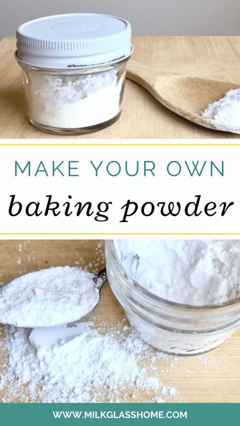 Thermomix, Make Baking Powder, Homemade Baking Powder, Baking Powder Recipe, Cooking Secrets, Homemade Dry Mixes, Diy Mixes, Baking Secrets, Cooking Substitutions