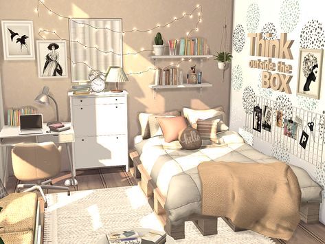 Sims Teenage Bedroom, Sims 4 Aesthetic Bedroom, Sims 4 Cc Teenage, Teen Bedroom Sims 4 Cc, Sims 4 Parents Bedroom, Sims4 Room Cc, Sims4 Cc Room, Ts4 Room Cc, Sims 3 Furniture Cc