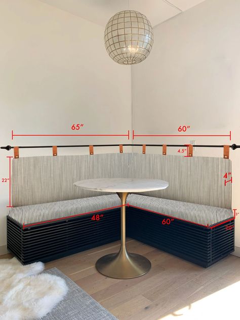 Diy Dining Nook, Diy Dining Banquette, 500 Square Foot Apartment, Diy Nook Bench, Dining Nook Bench, Dinning Nook, Banquette Seating Diy, Kitchen Nook Bench, Booth Seating In Kitchen