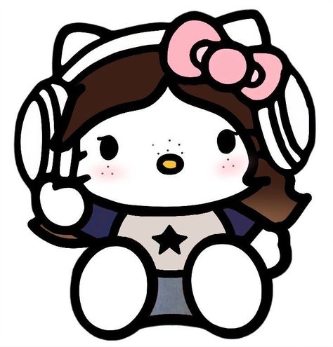 Hello Kitty With Headphones, Kitty With Headphones, Star Headphones, Hello Kitty Edit, Hello Kitty Headphones, Hello Kitty Y2k, Tapeta Z Hello Kitty, Hello Kitty Wallpaper Hd, Pink Wallpaper Hello Kitty