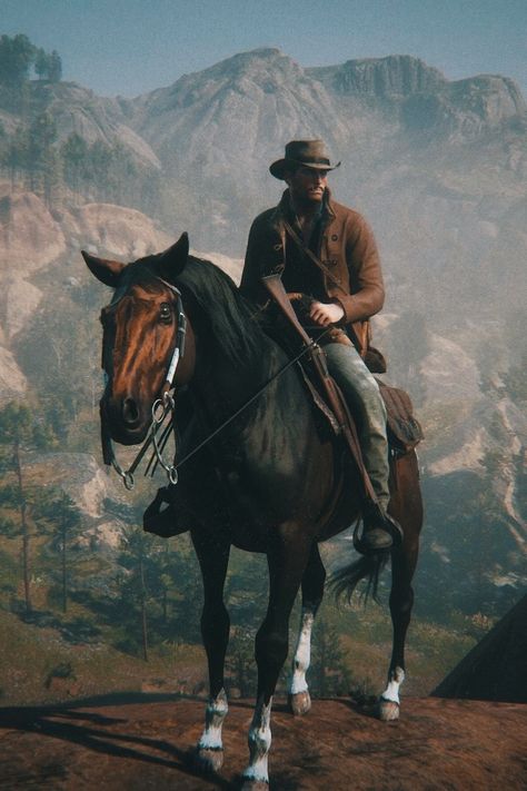 Arthur Morgan With Horse, Arthur Morgan Horse, Rdr2 Horses, 1800s Aesthetic, Red Dead Redemption 3, Games Wallpaper, Games Aesthetic, Animated Stories, Red Dead Online