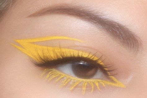 Drag Make-up, Yellow Makeup, Alt Makeup, Edgy Makeup, Makeup Eye Looks, Creative Eye Makeup, Creative Makeup Looks, Eye Makeup Art, No Eyeliner Makeup