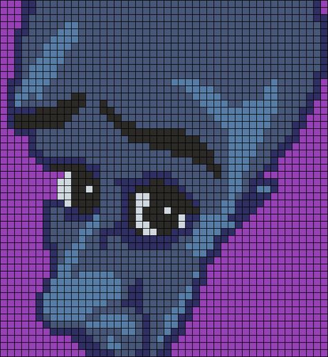 Shrek Pixel Art Grid, Megamind Pixel Art, Alpha Pattern Otter, Pixel Crochet Projects, Tapestry Crochet Pixel Art, Perler Pixel Art, Alpha Knitting Patterns, How To Crochet Pixel Art, Crochet Blanket Grid Pattern